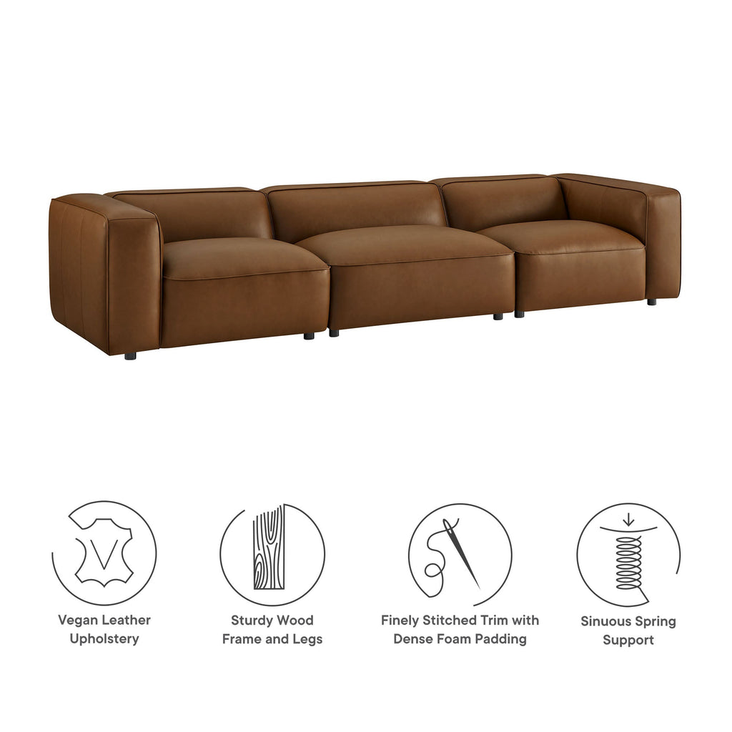 Auren 6-Piece Upholstered Vegan Leather Modular Sofa