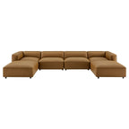Auren 6-Piece Upholstered Vegan Leather Modular Sofa