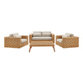 Thames  4-Piece Outdoor Patio Wicker Rattan Furniture Set