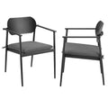 Aeris Stackable Outdoor Patio Aluminum Dining Armchair Set of 2 - EEI-7148-CHA-CHA