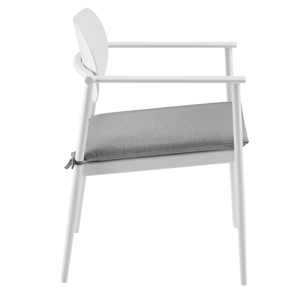 Aeris Stackable Outdoor Patio Aluminum Dining Armchair Set of 2