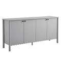Emmeline 66" 4-Door Scalloped Sideboard Cabinet - EEI-7153-LGR