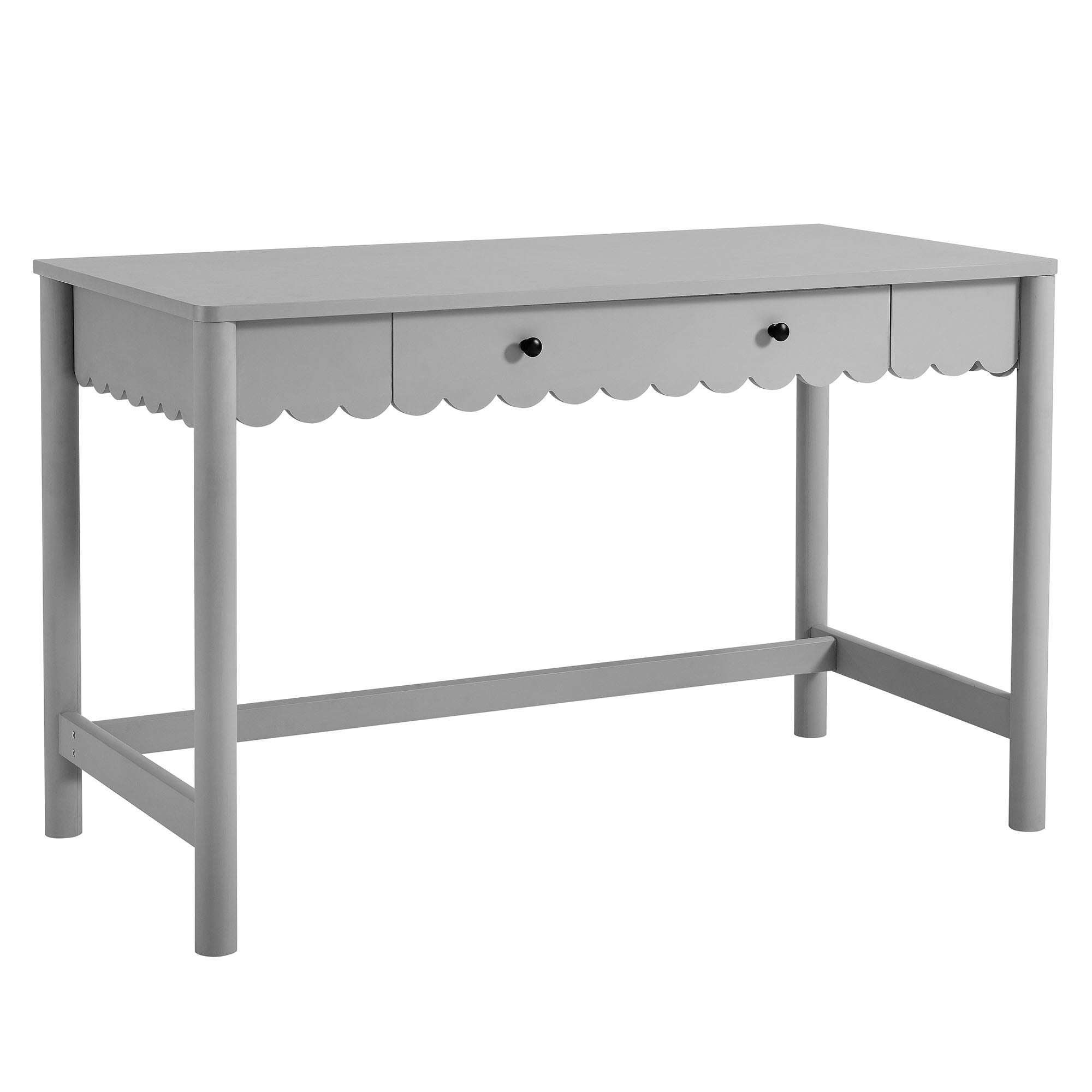 Emmeline 1-Drawer Scallop Writing Desk - EEI-7155-LGR