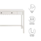 Emmeline 1-Drawer Scallop Writing Desk