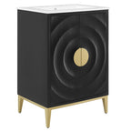 Beau 24" Bathroom Vanity Cabinet - EEI-7159-WHI-BLK