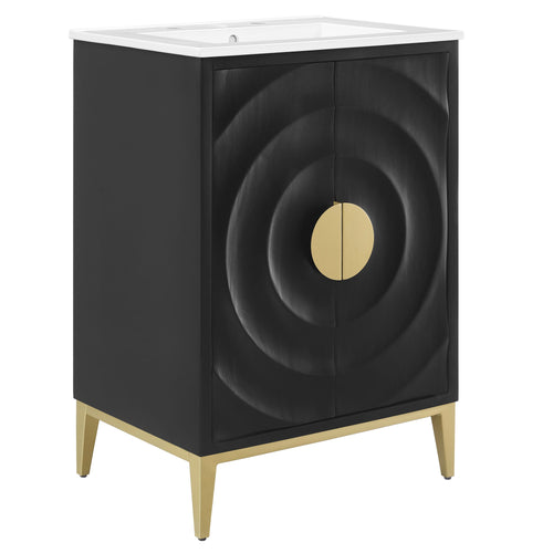 Beau 24" Bathroom Vanity Cabinet - EEI-7159-WHI-BLK