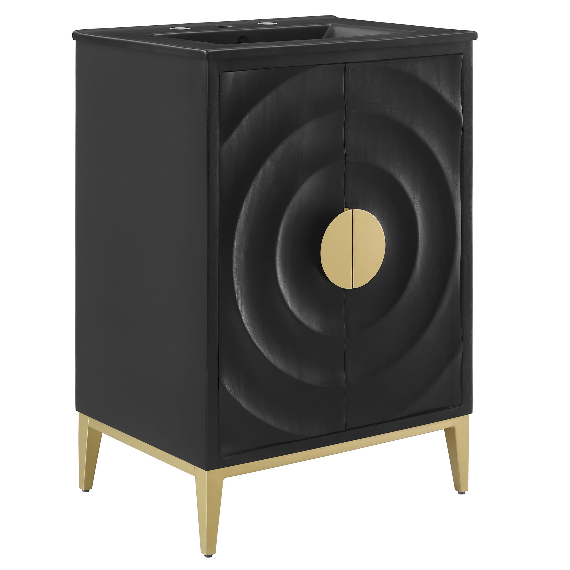 Beau 24" Bathroom Vanity Cabinet - EEI-7160-BLK-BLK