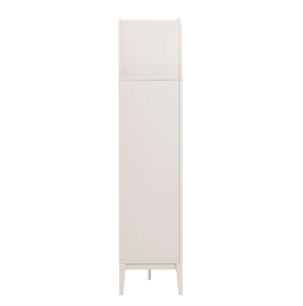 Nolan 74" Tall Arched Storage Display Cabinet Bookshelf