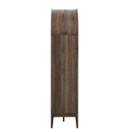 Nolan 74" Tall Arched Storage Display Cabinet Bookshelf