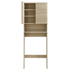 Render Over the Toilet Faux Travertine Bathroom Storage Cabinet