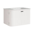 Zia Wall-Mount Bathroom Vanity with Marble Sink