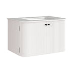 Zia Wall-Mount Bathroom Vanity with Marble Sink