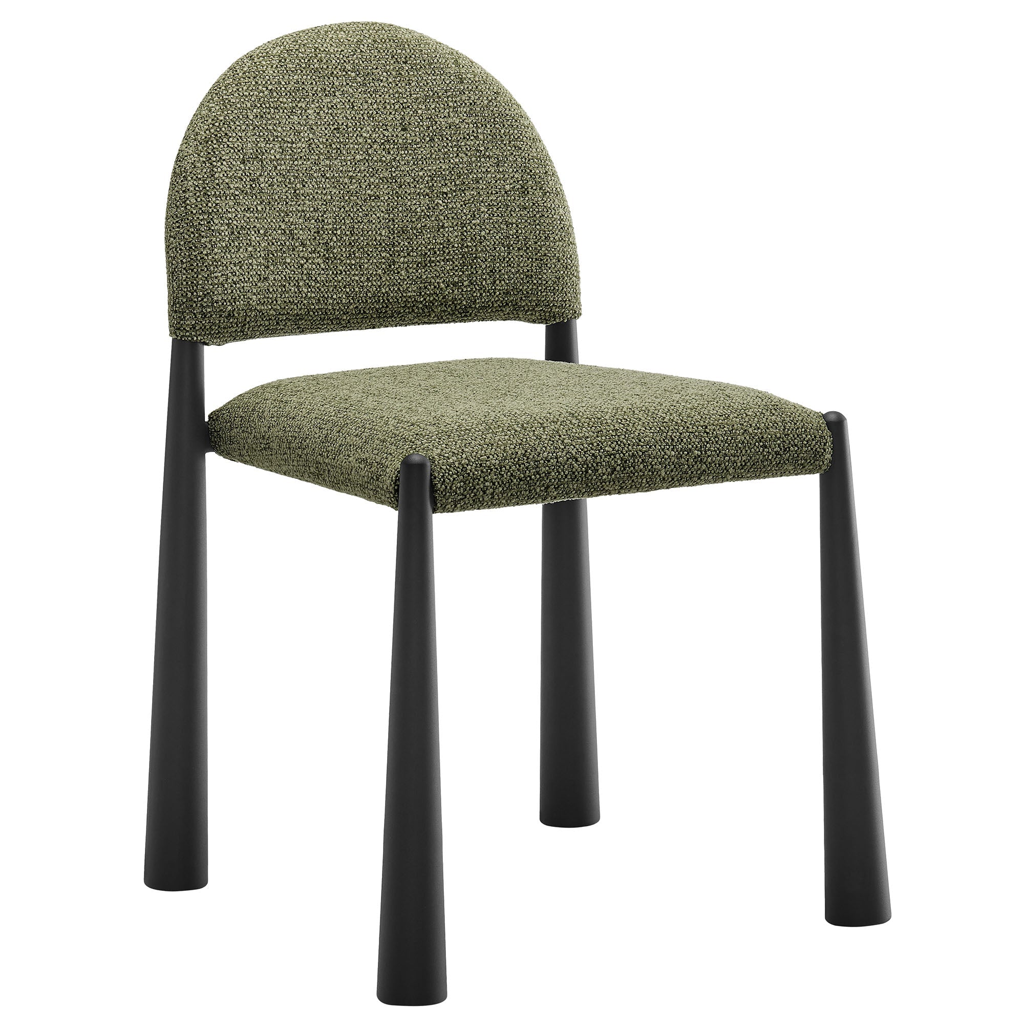 Hayley Upholstered Fabric Dining Side Chair - EEI-7220-BLK-LEA