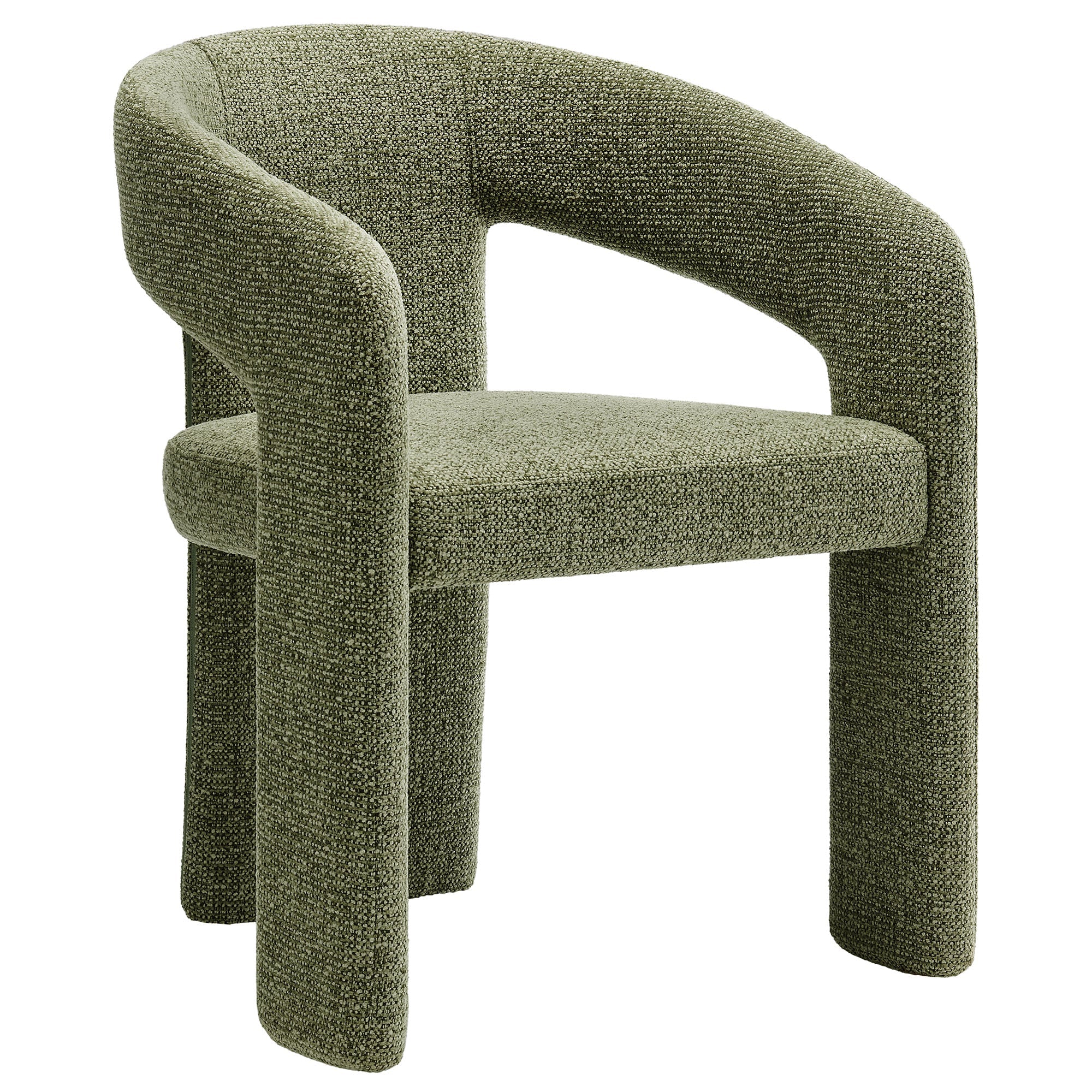 Oslo Barrel Fabric Upholstered Dining Accent Chair - EEI-7224-LEA