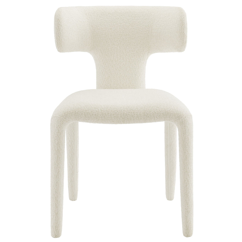 Stellan Curved Back Boucle Upholstered Dining Chair Set of Two