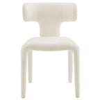 Stellan Curved Back Boucle Upholstered Dining Chair Set of Two