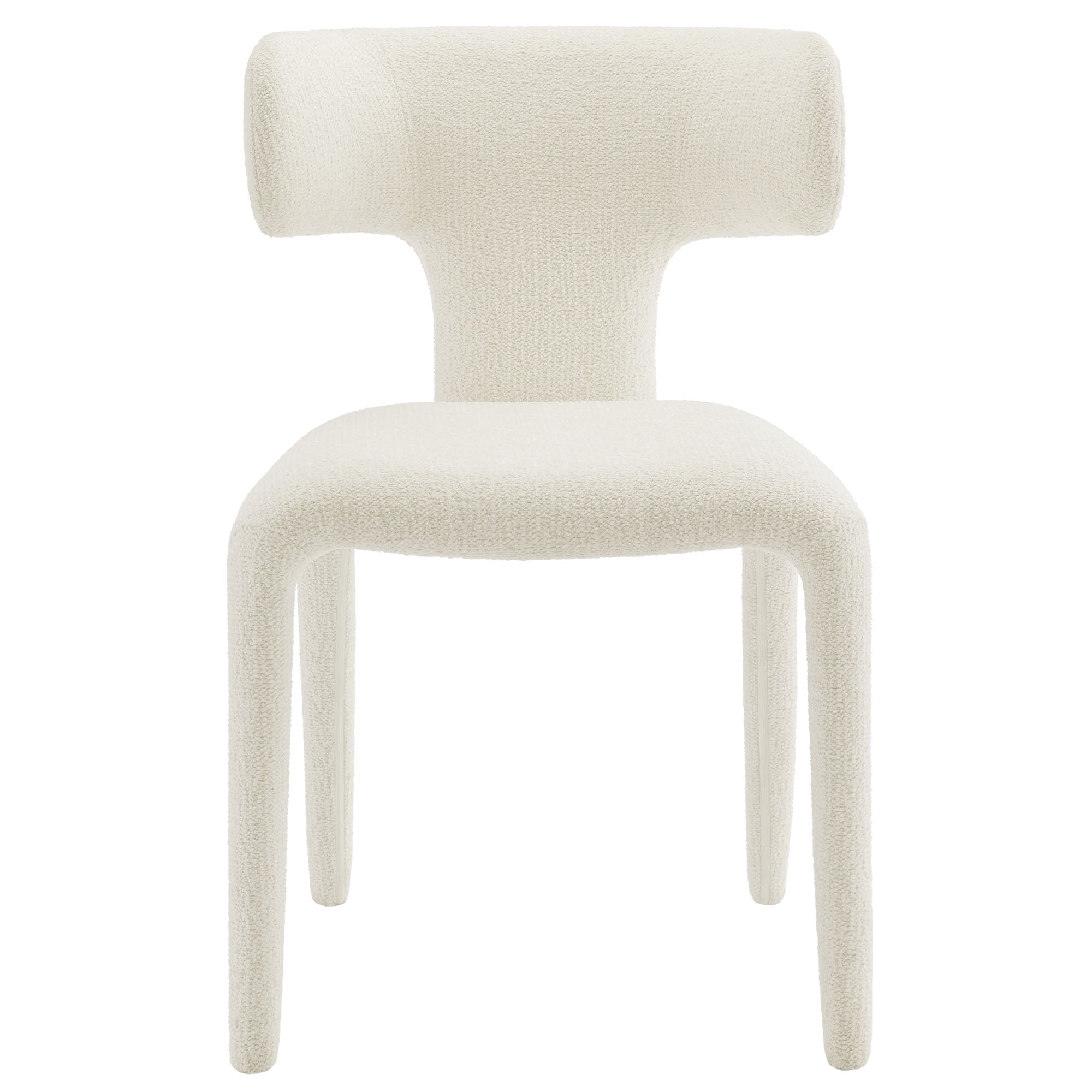 Stellan Curved Back Boucle Upholstered Dining Chair Set of Two