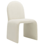 Junia Boucle Upholstered Arch Armless Dining Chair - EEI-7231-CRE