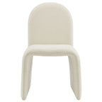Junia Boucle Upholstered Arch Armless Dining Chair