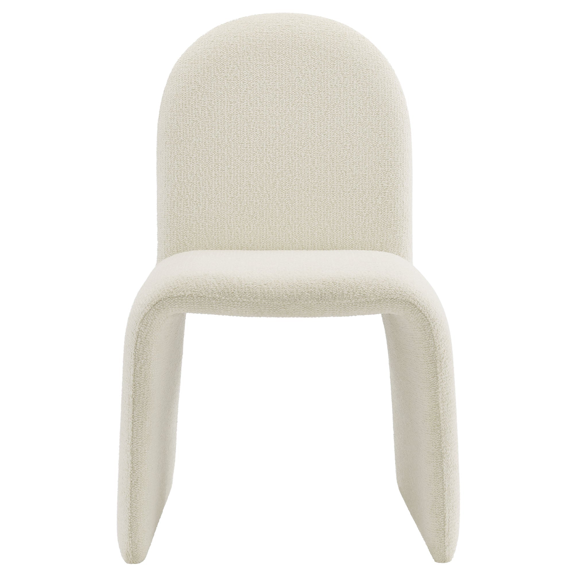 Junia Boucle Upholstered Arch Armless Dining Chair