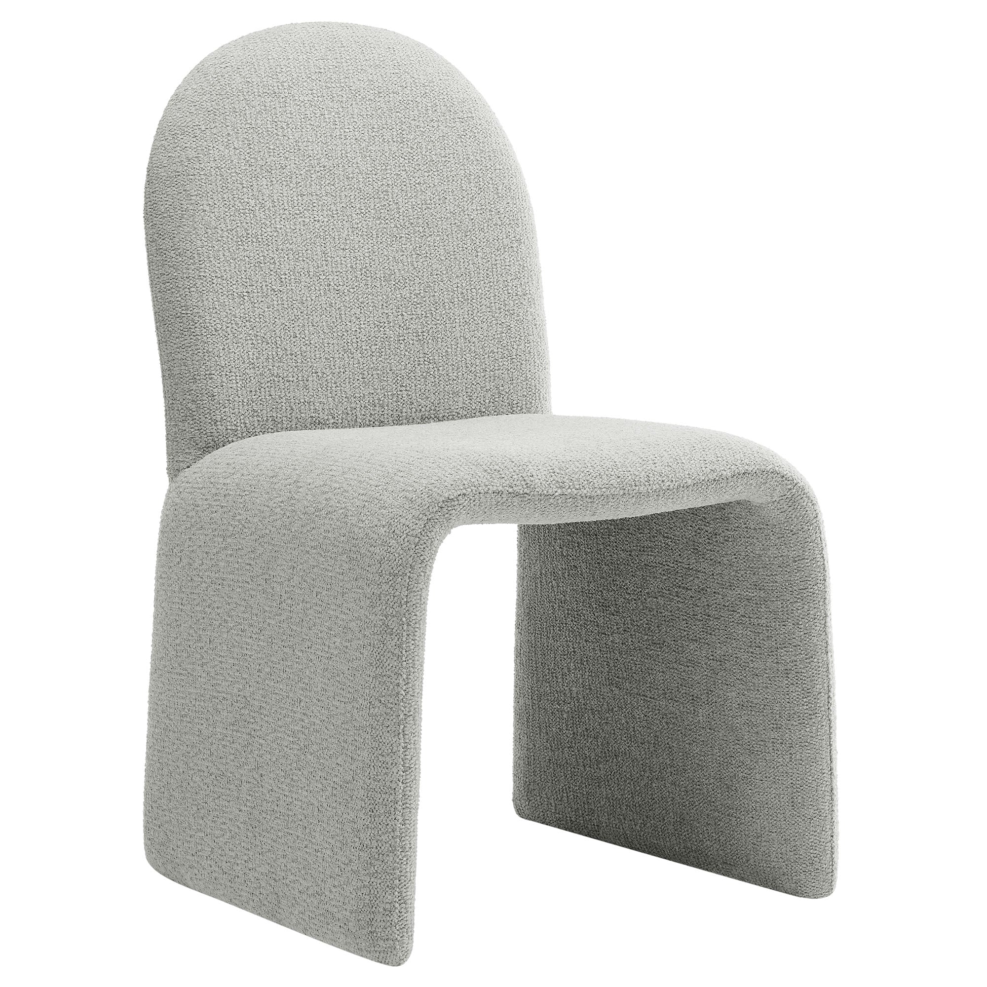 Junia Boucle Upholstered Arch Armless Dining Chair - EEI-7231-DOV
