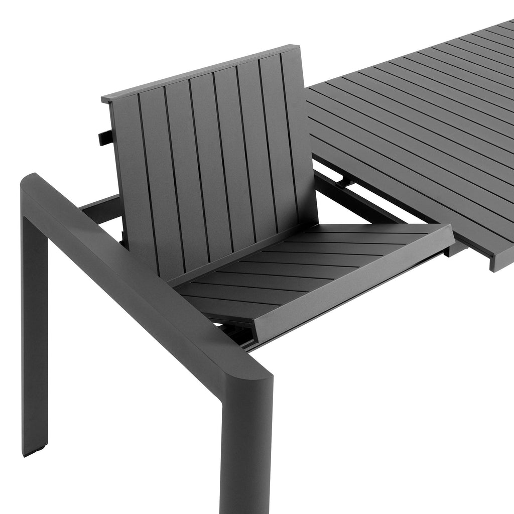 modern Outdoor Patio Aluminum Extendable Dining Table