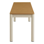 Finn Outdoor Patio Aluminum Bench with Faux Wood Top Set of 2