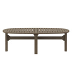 Saratoga Oval Outdoor Patio Teak Wood Coffee Table