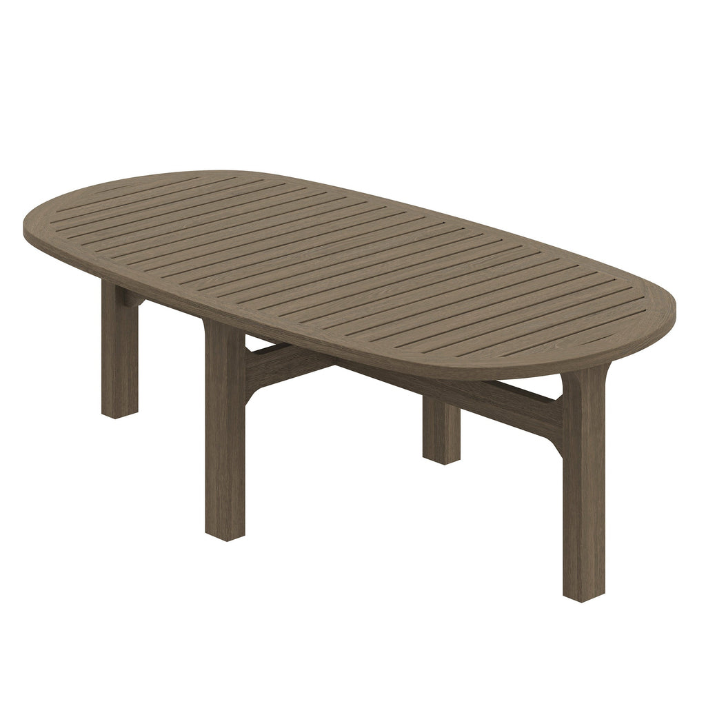 Saratoga Oval Outdoor Patio Teak Wood Coffee Table