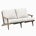 Saratoga Outdoor Teak Wood Loveseat