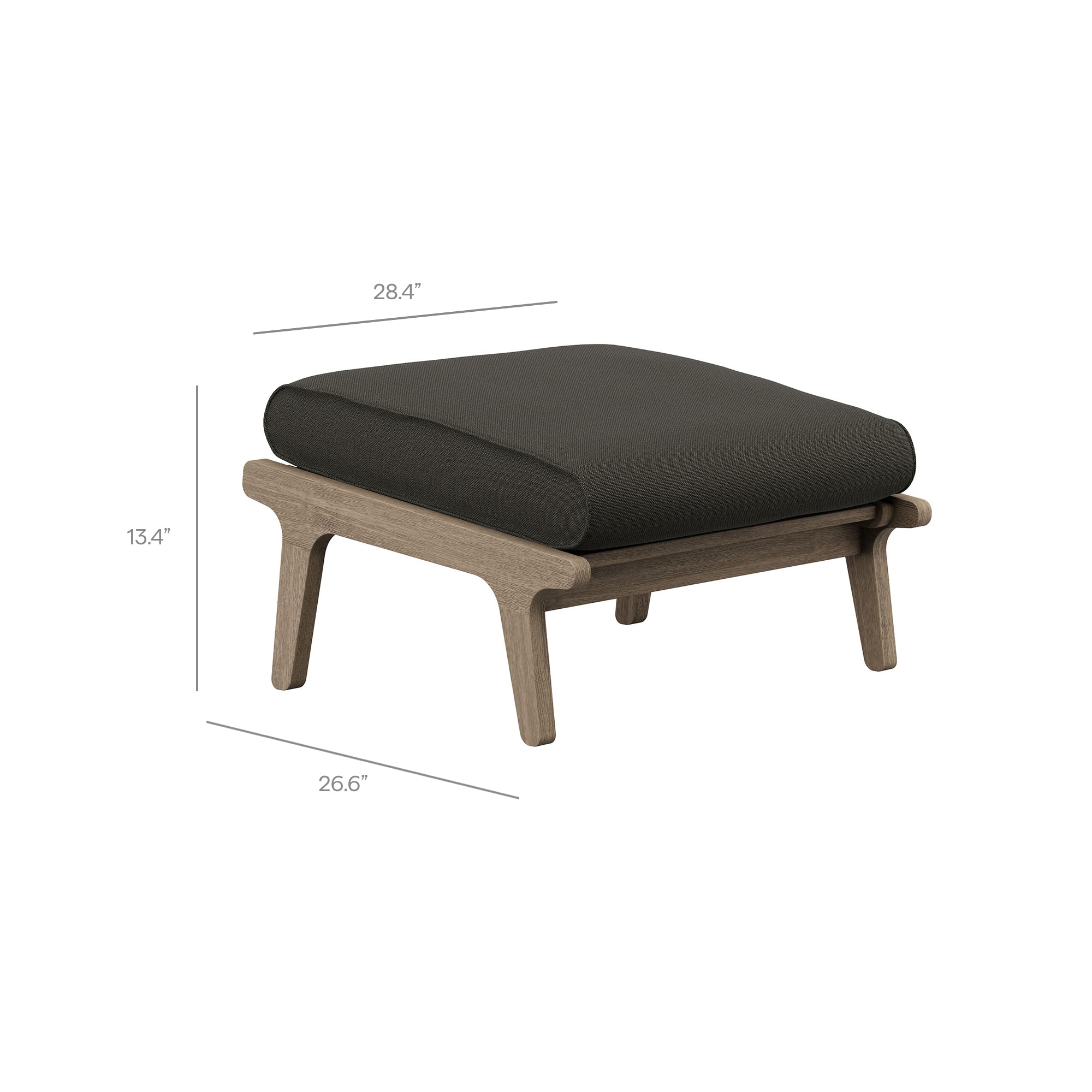 Saratoga Outdoor Teak Ottoman