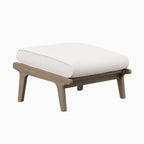 Saratoga Outdoor Teak Wood Chair and Ottoman Set