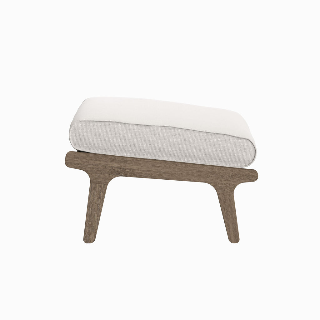 Saratoga Outdoor Teak Wood Chair and Ottoman Set