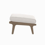 Saratoga Outdoor Teak Wood Chair and Ottoman Set