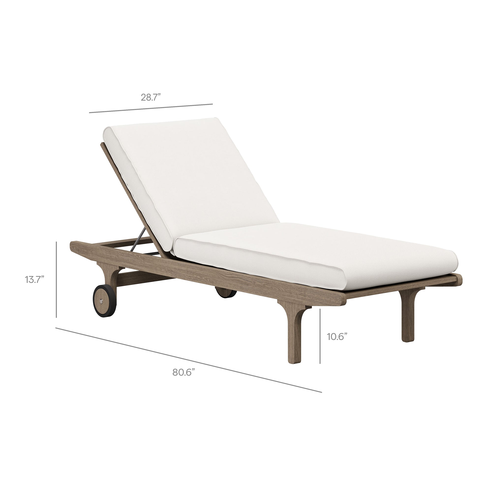 Saratoga 3-Piece Outdoor Teak Wood Furniture Set with Lounge Chairs and Side Table