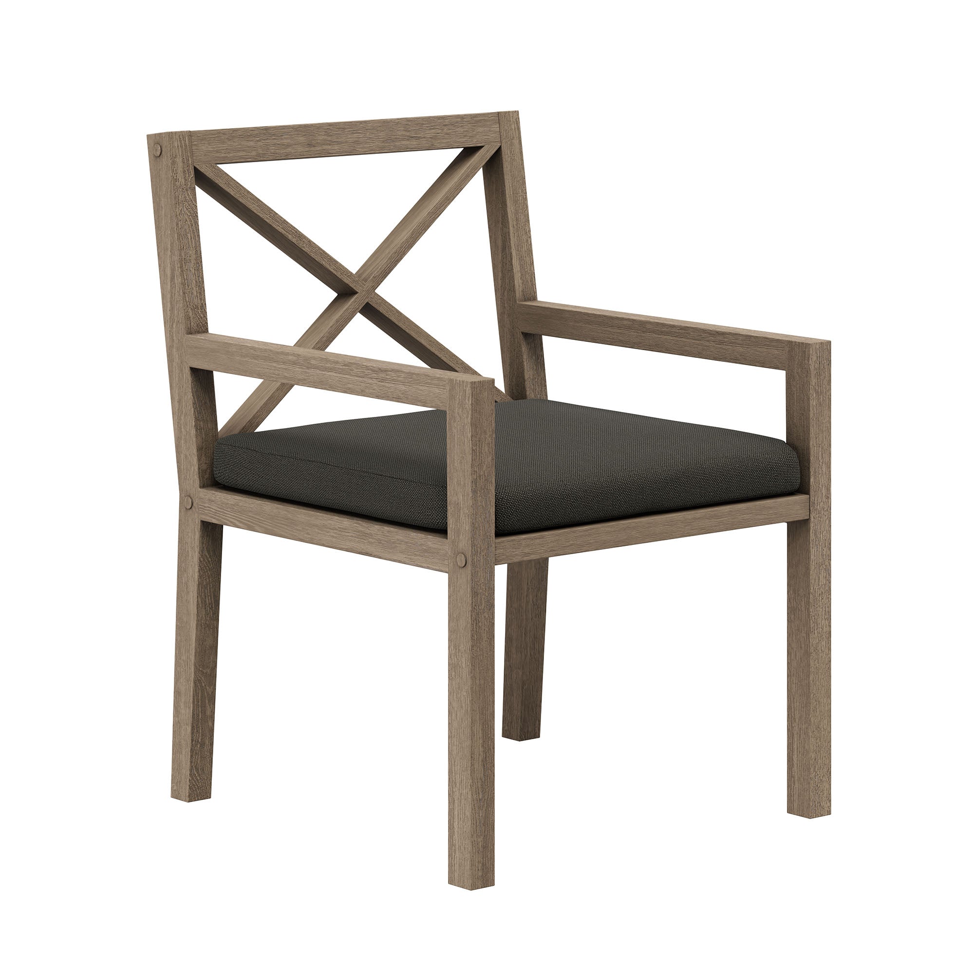 Northlake Outdoor Teak Dining Armchair - EEI-7253-WGR-FLI