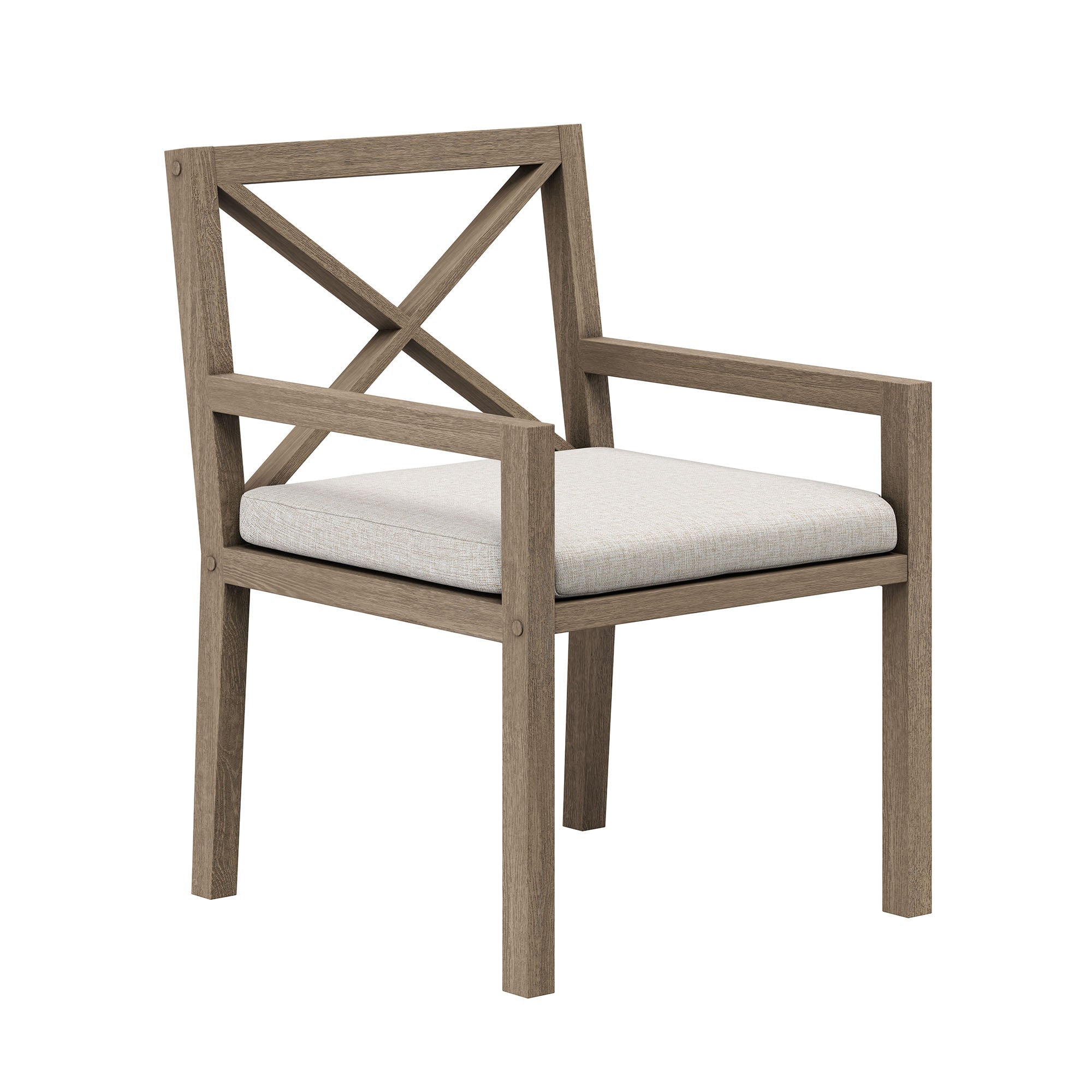 Northlake Outdoor Teak Dining Armchair - EEI-7253-WGR-PEB