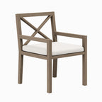 Northlake Outdoor Teak Dining Armchair - EEI-7253-WGR-WHI