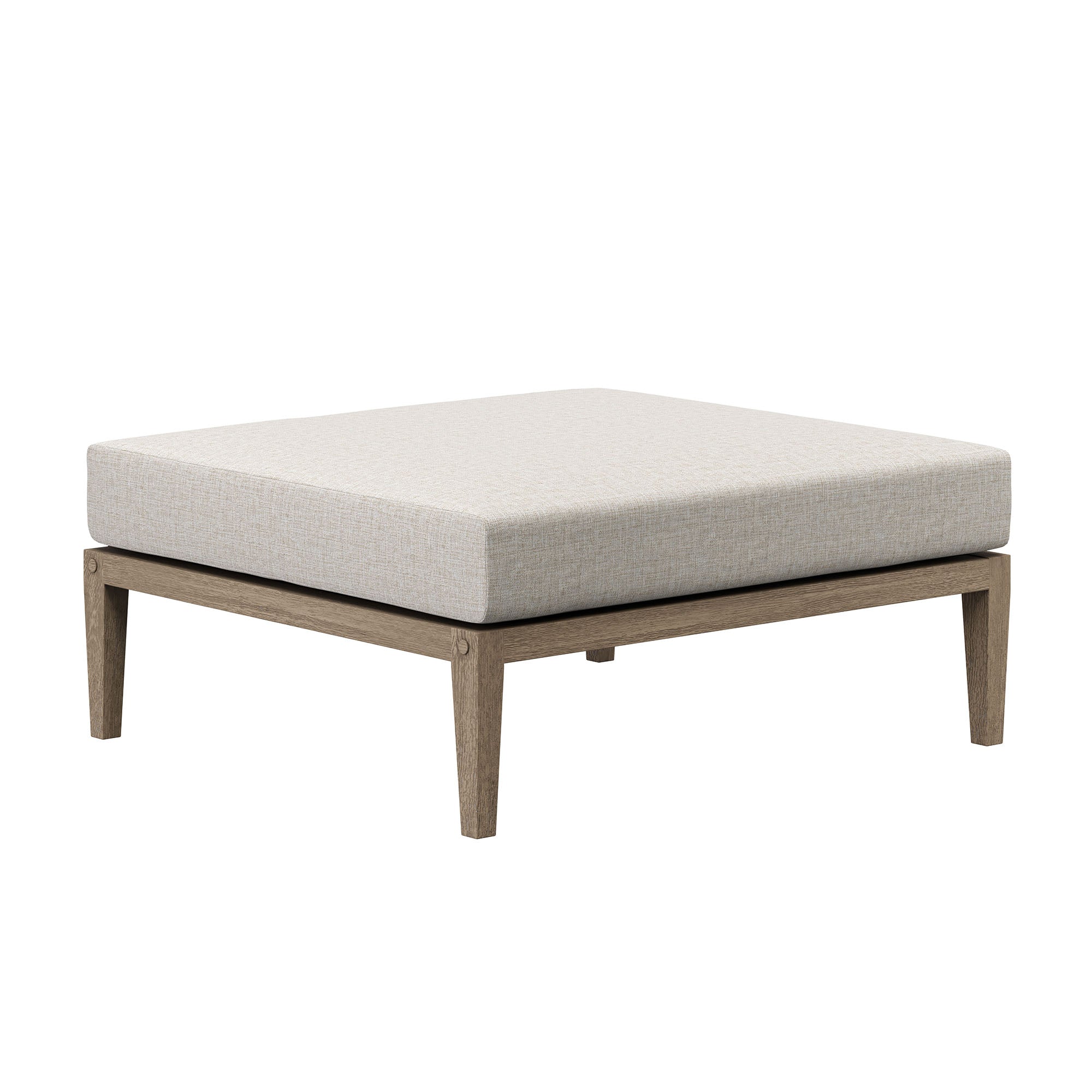 Northlake Outdoor Teak Wood Loveseat and Ottoman Set