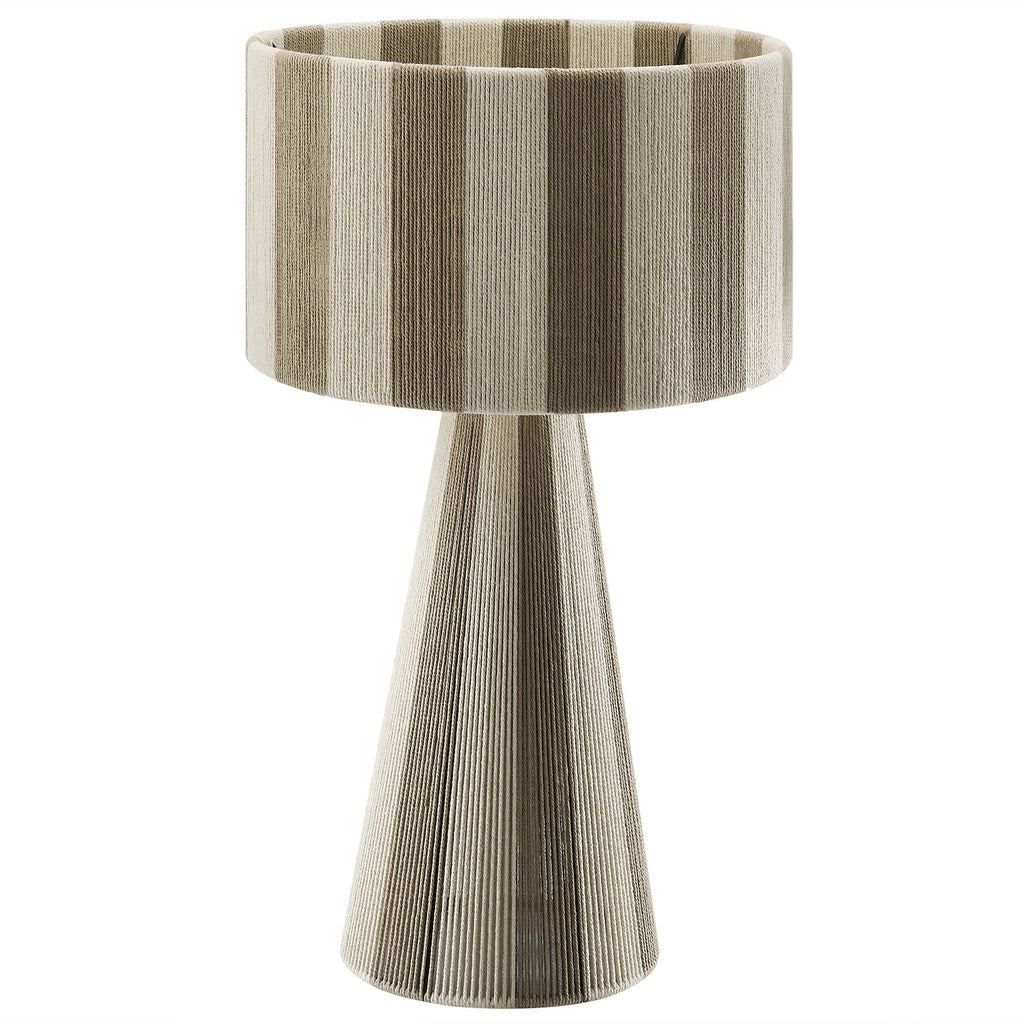 Renae Handwoven Cotton Thread Striped Table Lamp