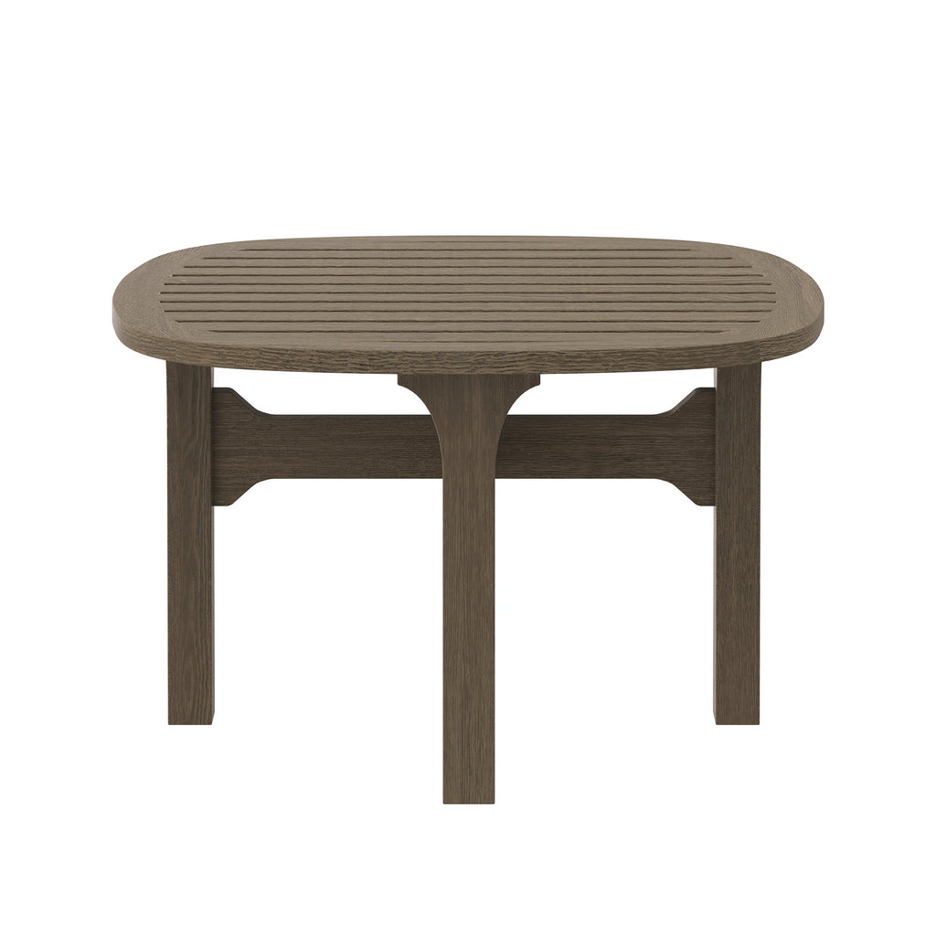Saratoga Square Outdoor Patio Teak Wood Side Table
