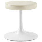 Lippa Vegan Leather Round Stool