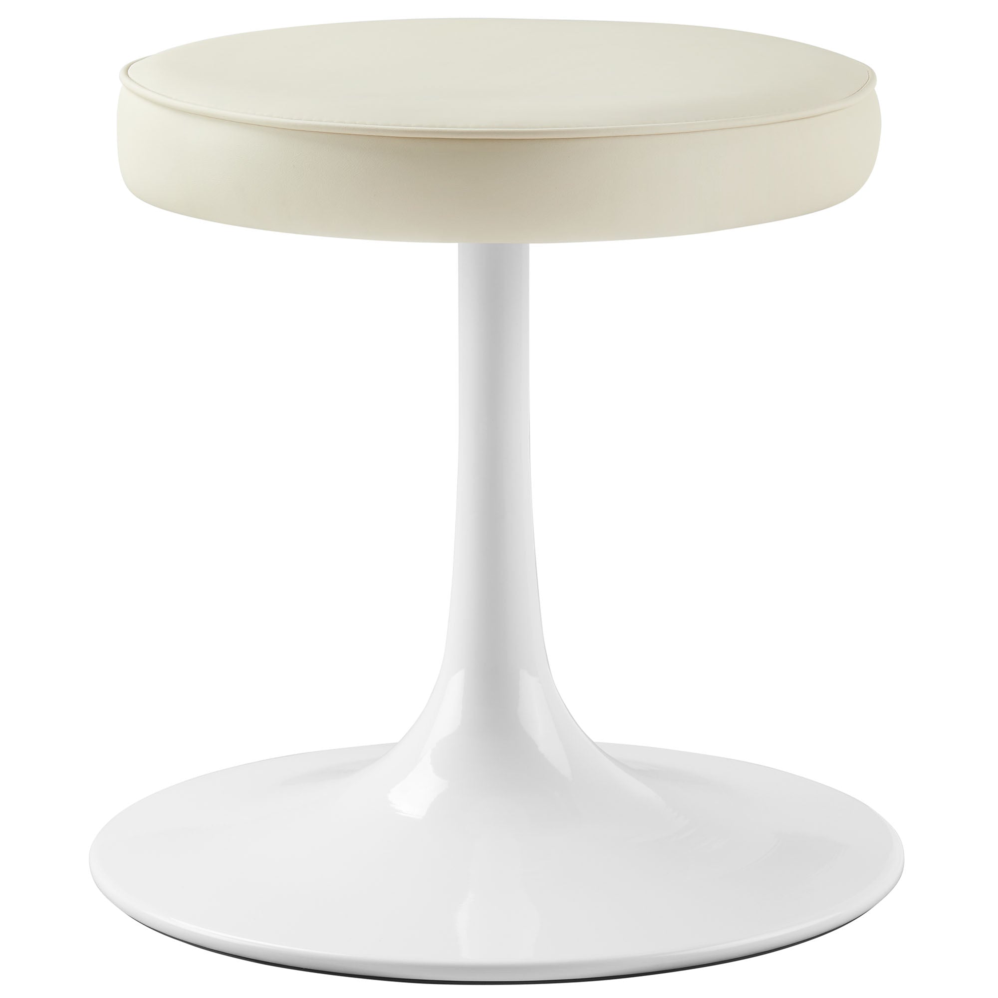 Lippa Vegan Leather Round Stool