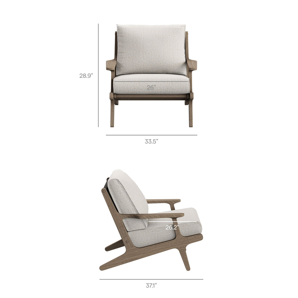 Saratoga 5-Piece Outdoor Teak Wood Furniture Set
