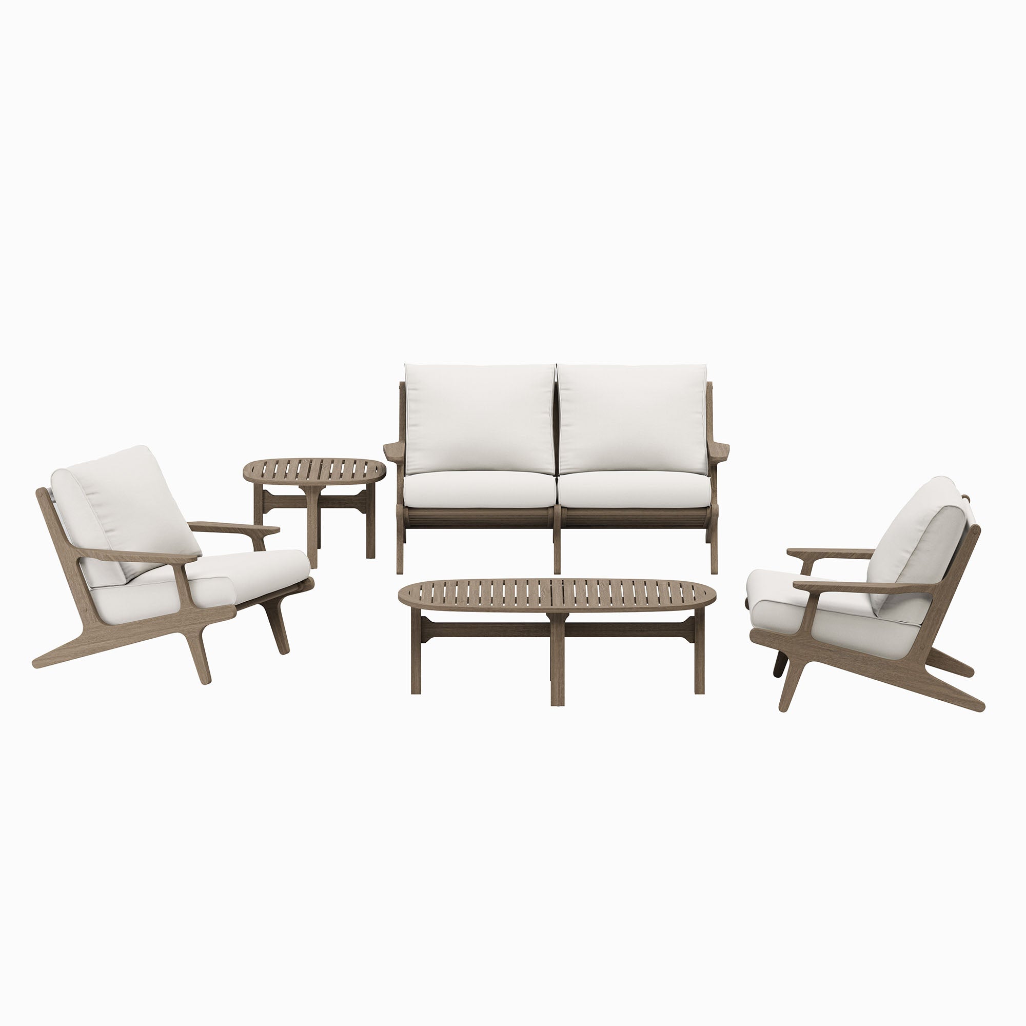 Saratoga 4-Piece Outdoor Teak Wood Furniture Set