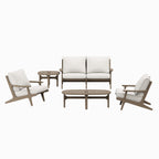 Saratoga 5-Piece Outdoor Teak Wood Furniture Set