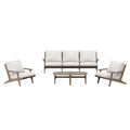 Saratoga 4-Piece Outdoor Teak Wood Furniture Set