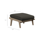 Saratoga Outdoor Teak Wood Chair and Ottoman Set