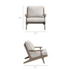 Saratoga Outdoor Teak Wood Chair and Ottoman Set