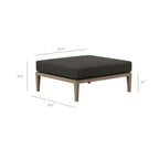 Northlake Outdoor Teak Wood Loveseat and Ottoman Set